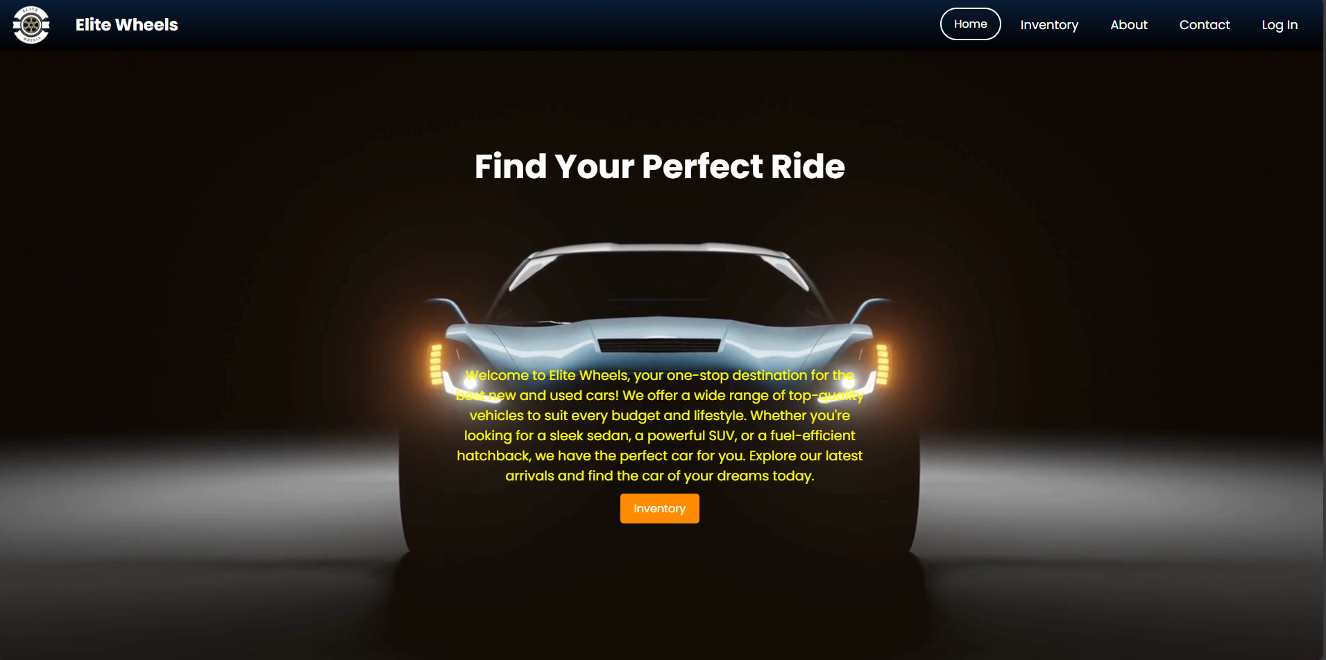 Elite Wheels - Car Dealership Website Screenshot
