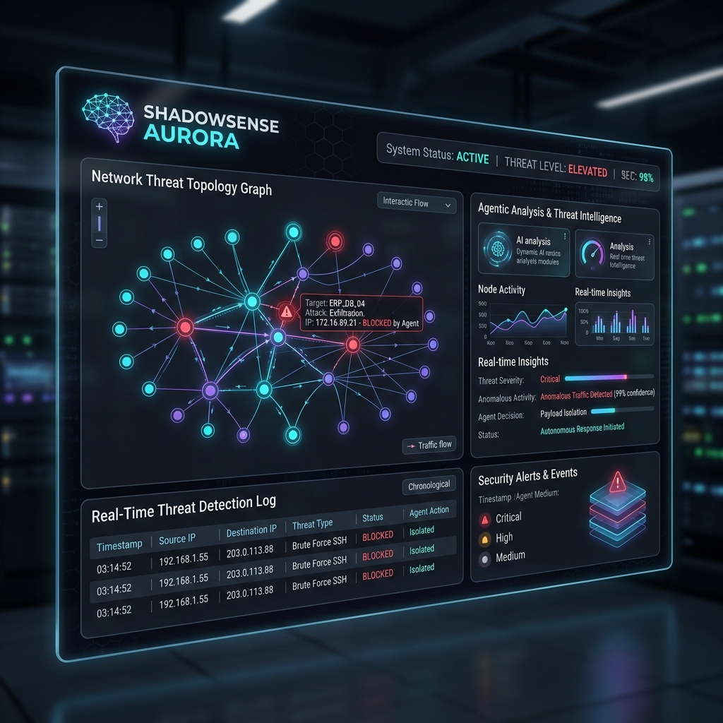 ShadowSense Dashboard Mockup